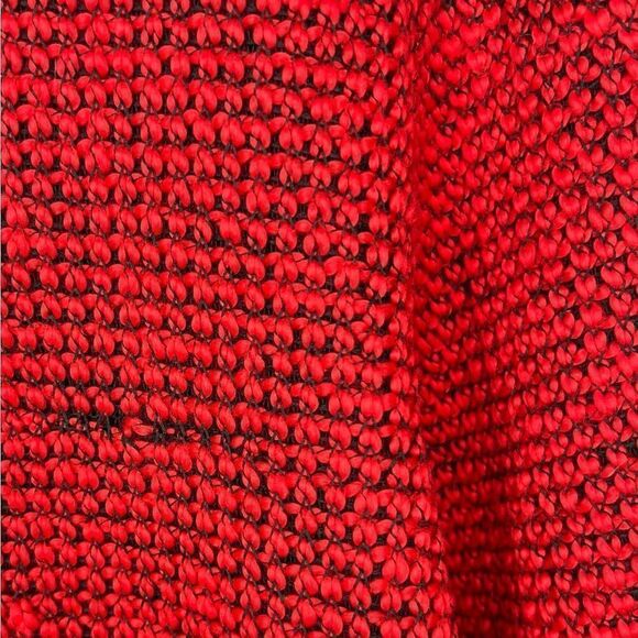 New! MULTIPLES Three Quarters Sleeve Cowl Collar Sharkbite Hem Red Sweater Sz XL - Picture 9 of 14